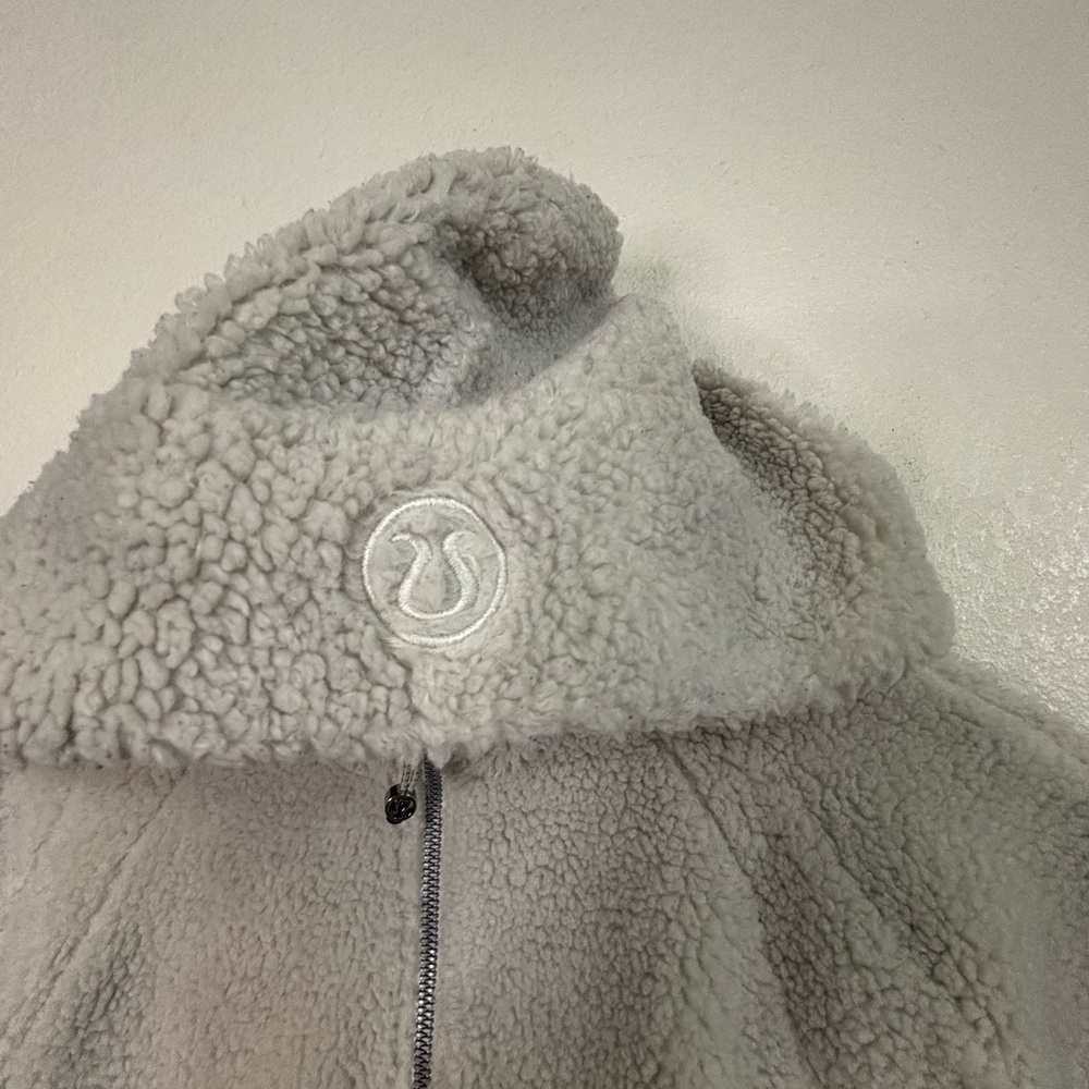 Lululemon Scuba Fleece Half Zip Hoodie White Opal XS/S Cozecore Athleisure - Picture 4 of 11